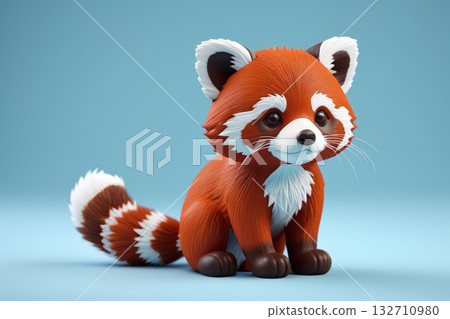 可爱小熊猫3D模型 可爱小熊猫3D模型 132710980