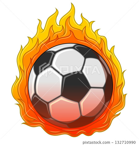 Soccer Ball on Fire Soccer Ball on Fire 132710990