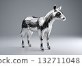 Metallic Zebra 3D Rendering Model 132711048