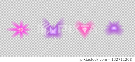 Y2k gradient icons set. Gradation colors shapes. Butterfly, flower blur simple elements. Soft smooth retro figures. Blurry heart, daisy vintage textured. Vector illustration on transparent background Y2k gradient icons set. Gradation colors shapes. Butterfly, flower blur simple elements. Soft smooth retro figures. Blurry heart, daisy vintage textured. Vector illustration on transparent background 132711208