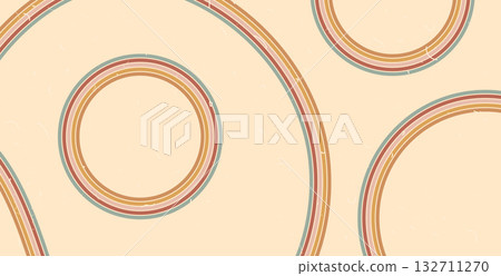 Boho rainbow rounded lines path textured background. Horizontal banner with colorful oval stripes abstract pattern. Vector vintage curved underline geometric backdrop. Dynamic playful wallpaper Boho rainbow rounded lines path textured background. Horizontal banner with colorful oval stripes abstract pattern. Vector vintage curved underline geometric backdrop. Dynamic playful wallpaper 132711270