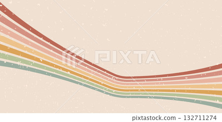 Retro groovy lines path background. 70s wave abstract pattern wallpaper. Vector horizontal wide vintage stripes design. Pop art graphic backdrop. Funky trendy banner with playful striped ornament Retro groovy lines path background. 70s wave abstract pattern wallpaper. Vector horizontal wide vintage stripes design. Pop art graphic backdrop. Funky trendy banner with playful striped ornament 132711274