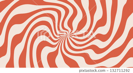 Groovy crazy liquid red starburst background. Retro hypnosis spiral with sun rays fluid illustration. Vector wavy decoration. Radial stripes vintage backdrop 70s pop art design Groovy crazy liquid red starburst background. Retro hypnosis spiral with sun rays fluid illustration. Vector wavy decoration. Radial stripes vintage backdrop 70s pop art design 132711292