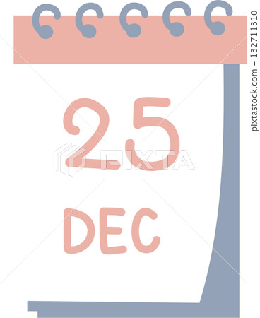 calendar 25 december winter christmas ornaments decoration element, flat png illustration cartoon design calendar 25 december winter christmas ornaments decoration element, flat png illustration cartoon design 132711310