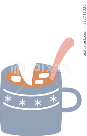 coffee winter christmas ornaments decoration element, flat png illustration cartoon design coffee winter christmas ornaments decoration element, flat png illustration cartoon design 132711326