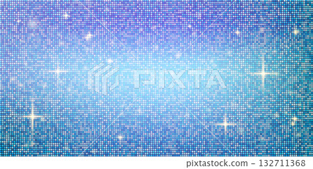 Abstract fashion sequin pixel square mosaic pattern background. Blue mirror glitter texture and sequins shine. Cool neon sparkle background with light reflection. Vector festive disco ball design Abstract fashion sequin pixel square mosaic pattern background. Blue mirror glitter texture and sequins shine. Cool neon sparkle background with light reflection. Vector festive disco ball design 132711368