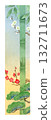 Japanese-style image of pine, bamboo, and plum watercolor illustration 132711673