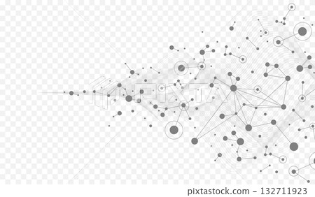 Abstract tech network connection dots. Digital background and big data technology. Blue background with plexus lines. Geometric background with abstract mesh Abstract tech network connection dots. Digital background and big data technology. Blue background with plexus lines. Geometric background with abstract mesh 132711923