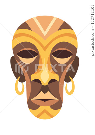 African mask tribal decorative totem 132712103