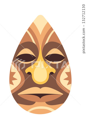 Cartoon african mask tribal totem 132712130