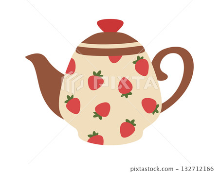 Teapot strawberry design vintage kitchenware Teapot strawberry design vintage kitchenware 132712166