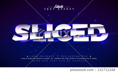 Sliced Editable Text Effect Vector Graphic Style with Cutting Lettering on Blue Background. Premium Scalable Typography Mockup Illustration Template for Greeting Card, Flyer, Banner, Celebration Sliced Editable Text Effect Vector Graphic Style with Cutting Lettering on Blue Background. Premium Scalable Typography Mockup Illustration Template for Greeting Card, Flyer, Banner, Celebration 132712288
