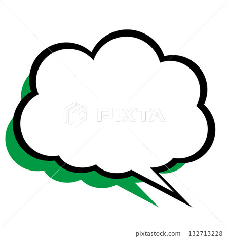 Simple speech bubble illustration - Fluffy 132713228