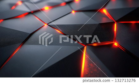 Black and red image with a lot of red lines and shapes 132713276