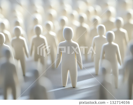 Group of people are standing in a line Group of people are standing in a line 132714036