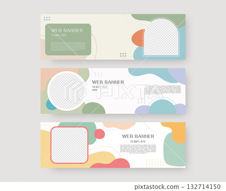 Web banner template set. Collection of horizontal banners design. Vector illustration. Web banner template set. Collection of horizontal banners design. Vector illustration. 132714150