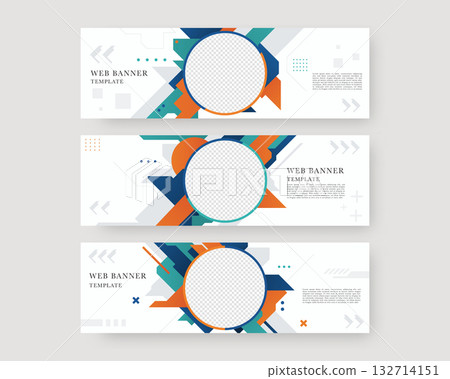 Web banner template set. Collection of horizontal banners design. Vector illustration. Web banner template set. Collection of horizontal banners design. Vector illustration. 132714151