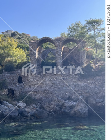 ruins of museum above open air nature. High quality photo ruins of museum above open air nature. High quality photo 132715061