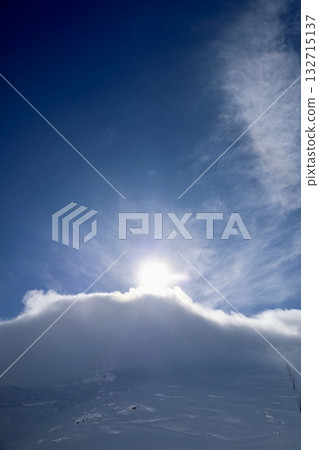 Snowy mountain ski-lift no people, blue sky, azure, air, freshness, ecology. High quality photo Snowy mountain ski-lift no people, blue sky, azure, air, freshness, ecology. High quality photo 132715137