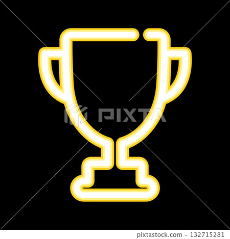 Neon trophy icon 132715281