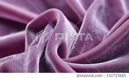 Close-up photo of purple velvet fabric Close-up photo of purple velvet fabric 132715685