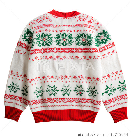 Cozy Winter Sweater With Festive Patterns Perfect for Holiday Celebrations and Chilly Weather 132715954
