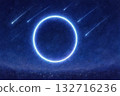 [Night Frame Collection] A silent neon ring illuminated by a shooting star 132716236