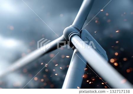 Close-Up of Wind Turbine Blades Close-Up of Wind Turbine Blades 132717138
