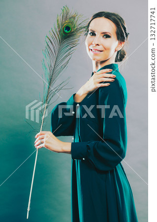 Girl with the peacock feathers Girl with the peacock feathers 132717741