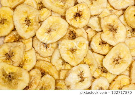 Banana chips for background 132717870