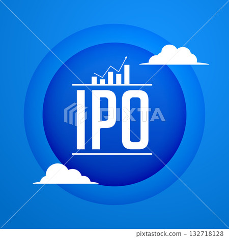 company ipo stock launch concept background design 132718128
