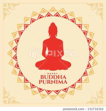happy buddha purnima eve holiday background design 132718162