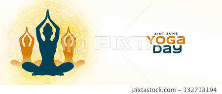 21st june yoga day event wallpaper. woman in yoga posture 132718194