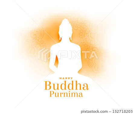 indian festive buddha purnima eve background in papercut style indian festive buddha purnima eve background in papercut style 132718203