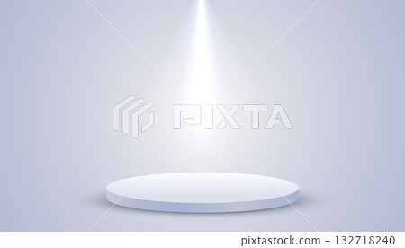 blank 3d pedestal stand with spotlight effect for product display blank 3d pedestal stand with spotlight effect for product display 132718240