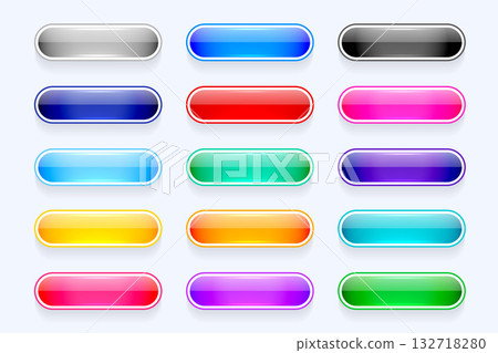 set of empty UI/UX app button element icon design set of empty UI/UX app button element icon design 132718280