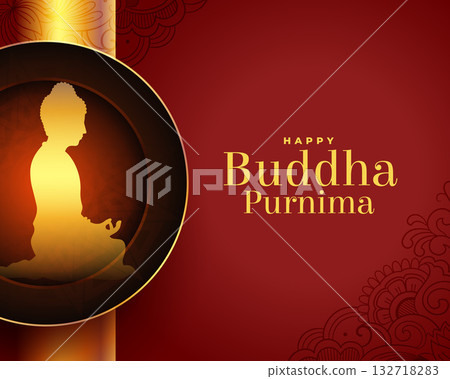 happy buddha purnima or vesak day holiday background in premium style happy buddha purnima or vesak day holiday background in premium style 132718283