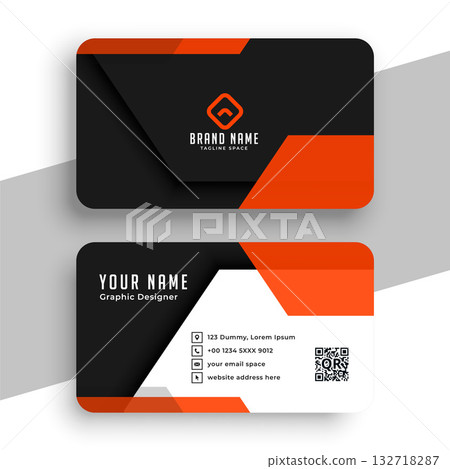 abstract corporate identity card template a ready to print 132718287
