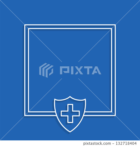 modern health care blank frame background with security icon modern health care blank frame background with security icon 132718404
