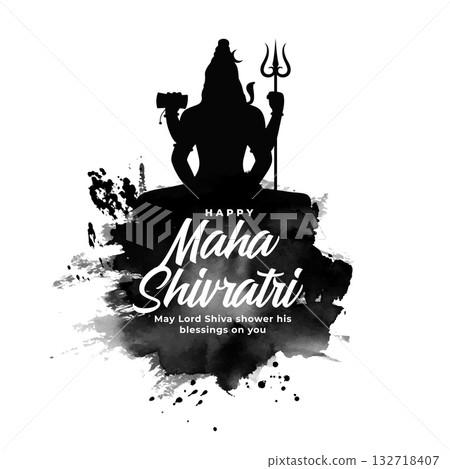 hindu festival maha shivratri celebration background design 132718407