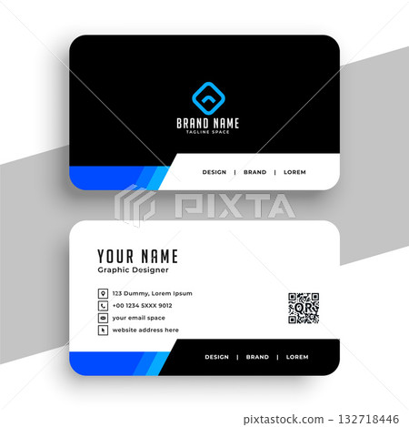 elegant professional business card template for individual info 132718446