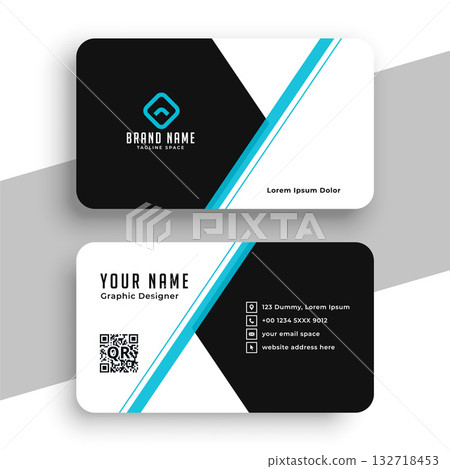 modern style corporate visiting card layout for presentation 132718453