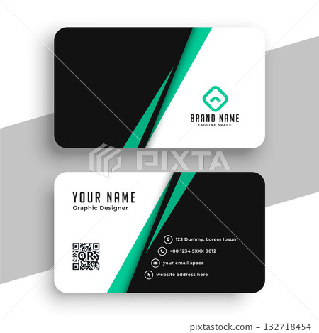 modern and elegant professional visiting card layout for office contact 132718454