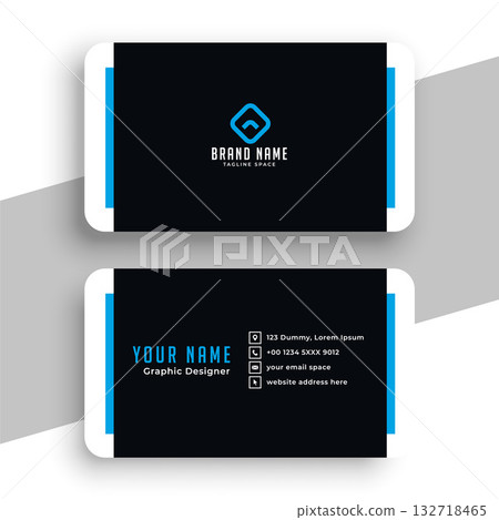 modern corporate visiting card template for individual contact modern corporate visiting card template for individual contact 132718465