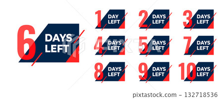 flat number of days left promo template for website announcement flat number of days left promo template for website announcement 132718536