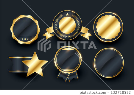collection of premium badge or emblem element for award-winning designs collection of premium badge or emblem element for award-winning designs 132718552