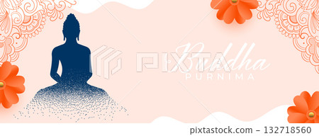 particle style lord gautam buddha purnima wishes banner particle style lord gautam buddha purnima wishes banner 132718560