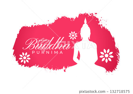 happy buddha purnima festive background in grungy style 132718575