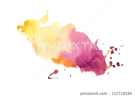 purple and yellow watercolor liquid blot backdrop purple and yellow watercolor liquid blot backdrop 132718586