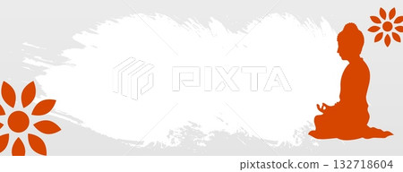 grungy style buddha purnima festive banner with text space grungy style buddha purnima festive banner with text space 132718604